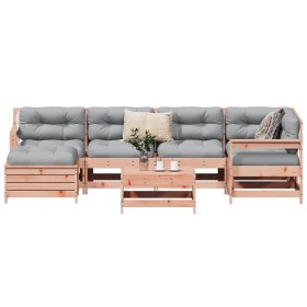vidaXL 7-tlg. Garten-Sofagarnitur Massivholz Douglasie