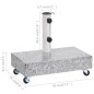 vidaXL Schirmständer Hellgrau 45x25x8,3 cm Granit vidaXL Schirmständer Hellgrau 45x25x8,3 cm Granit