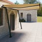 Automatische Markise mit LED & Windsensor 4x3 m Gelb & Weiß Automatische Markise mit LED & Windsensor 4x3 m Gelb & Weiß