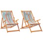vidaXL Strandstühle 2 Stk. Klappbar Mehrfarbig Stoff vidaXL Strandstühle 2 Stk. Klappbar Mehrfarbig Stoff