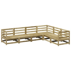 vidaXL 6-tlg. Garten-Sofagarnitur Kiefernholz Imprägniert