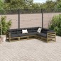 vidaXL 6-tlg. Garten-Sofagarnitur Kiefernholz Imprägniert