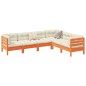 vidaXL 6-tlg. Garten-Sofagarnitur mit Kissen Wachsbraun Kiefernholz vidaXL 6-tlg. Garten-Sofagarnitur mit Kissen Wachsbraun Kiefernholz