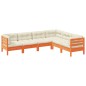 vidaXL 6-tlg. Garten-Sofagarnitur mit Kissen Wachsbraun Kiefernholz vidaXL 6-tlg. Garten-Sofagarnitur mit Kissen Wachsbraun Kiefernholz