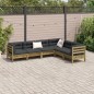 vidaXL 6-tlg. Garten-Sofagarnitur mit Kissen Kiefernholz Imprägniert vidaXL 6-tlg. Garten-Sofagarnitur mit Kissen Kiefernholz Imprägniert
