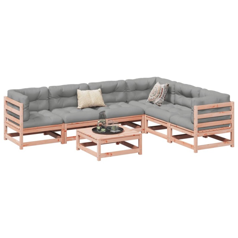 vidaXL 7-tlg. Garten-Sofagarnitur mit Kissen Massivholz Douglasie vidaXL 7-tlg. Garten-Sofagarnitur mit Kissen Massivholz Douglasie