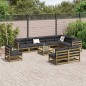 vidaXL 11-tlg. Garten-Sofagarnitur Kiefernholz Imprägniert vidaXL 11-tlg. Garten-Sofagarnitur Kiefernholz Imprägniert