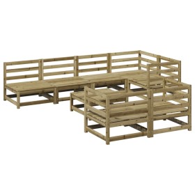 vidaXL 8-tlg. Garten-Sofagarnitur Kiefernholz Imprägniert