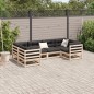vidaXL 6-tlg. Garten-Sofagarnitur mit Kissen Massivholz Kiefer vidaXL 6-tlg. Garten-Sofagarnitur mit Kissen Massivholz Kiefer