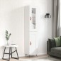 Highboard Hochglanz-Weiß 34,5x34x180 cm Holzwerkstoff Highboard Hochglanz-Weiß 34,5x34x180 cm Holzwerkstoff