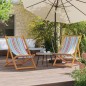 vidaXL Strandstühle 2 Stk. Klappbar Mehrfarbig Stoff vidaXL Strandstühle 2 Stk. Klappbar Mehrfarbig Stoff