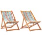 vidaXL Strandstühle 2 Stk. Klappbar Mehrfarbig Stoff vidaXL Strandstühle 2 Stk. Klappbar Mehrfarbig Stoff