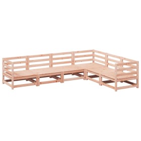 vidaXL 6-tlg. Garten-Sofagarnitur Massivholz Douglasie