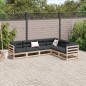 vidaXL 6-tlg. Garten-Sofagarnitur mit Kissen Massivholz Kiefer vidaXL 6-tlg. Garten-Sofagarnitur mit Kissen Massivholz Kiefer