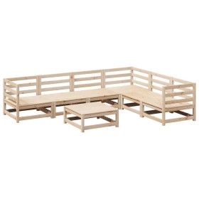 vidaXL 7-tlg. Garten-Sofagarnitur Massivholz Kiefer