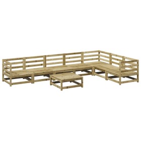 vidaXL 8-tlg. Garten-Sofagarnitur Kiefernholz Imprägniert