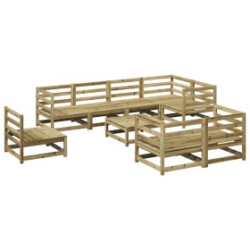 vidaXL 9-tlg. Garten-Sofagarnitur Kiefernholz Imprägniert