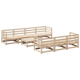 vidaXL 8-tlg. Garten-Sofagarnitur Massivholz Kiefer