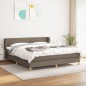 vidaXL Boxspringbett mit Matratze Taupe 180x200 cm Stoff vidaXL Boxspringbett mit Matratze Taupe 180x200 cm Stoff