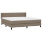 vidaXL Boxspringbett mit Matratze Taupe 180x200 cm Stoff vidaXL Boxspringbett mit Matratze Taupe 180x200 cm Stoff