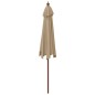 vidaXL Sonnenschirm mit Holzmast Taupe 299x240 cm vidaXL Sonnenschirm mit Holzmast Taupe 299x240 cm