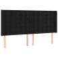 vidaXL Boxspringbett mit Matratze & LED Schwarz 180x200 cm Samt vidaXL Boxspringbett mit Matratze & LED Schwarz 180x200 cm Samt