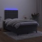 vidaXL Boxspringbett mit Matratze & LED Schwarz 120x190 cm Samt vidaXL Boxspringbett mit Matratze & LED Schwarz 120x190 cm Samt