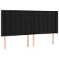 vidaXL Boxspringbett mit Matratze Schwarz 180x200 cm Samt vidaXL Boxspringbett mit Matratze Schwarz 180x200 cm Samt