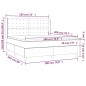 vidaXL Boxspringbett mit Matratze Schwarz 180x200 cm Samt vidaXL Boxspringbett mit Matratze Schwarz 180x200 cm Samt