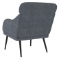 vidaXL Sessel Dunkelgrau 63x76x80 cm Samt vidaXL Sessel Dunkelgrau 63x76x80 cm Samt