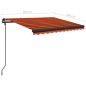 Gelenkarmmarkise Einziehbar mit Pfosten 3x2,5 m Orange Braun Gelenkarmmarkise Einziehbar mit Pfosten 3x2,5 m Orange Braun