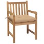 vidaXL Gartenstühle 2 Stk. mit Beige Kissen Massivholz Teak vidaXL Gartenstühle 2 Stk. mit Beige Kissen Massivholz Teak