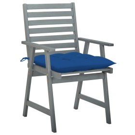 vidaXL Garten-Essstühle mit Kissen 3 Stk. Massivholz Akazie 