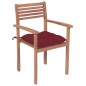 vidaXL Stapelbare Gartenstühle mit Kissen 6 Stk. Massivholz Teak vidaXL Stapelbare Gartenstühle mit Kissen 6 Stk. Massivholz Teak
