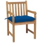 vidaXL Gartenstühle 8 Stk. mit Blauen Kissen Massivholz Teak vidaXL Gartenstühle 8 Stk. mit Blauen Kissen Massivholz Teak