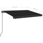 Gelenkarmmarkise Einziehbar mit LED 3,5x2,5 m Anthrazit Gelenkarmmarkise Einziehbar mit LED 3,5x2,5 m Anthrazit