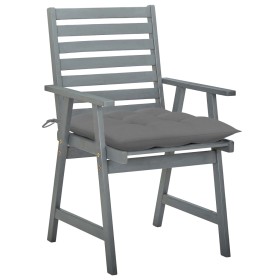vidaXL Garten-Essstühle mit Kissen 2 Stk. Massivholz Akazie 