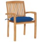 vidaXL Stapelbare Gartenstühle mit Kissen 4 Stk. Massivholz Teak vidaXL Stapelbare Gartenstühle mit Kissen 4 Stk. Massivholz Teak