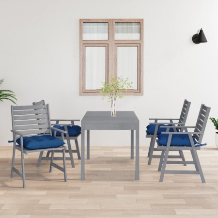 vidaXL Garten-Essstühle mit Kissen 4 Stk. Massivholz Akazie