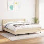 vidaXL Boxspringbett mit Matratze Creme 180x200 cm Stoff vidaXL Boxspringbett mit Matratze Creme 180x200 cm Stoff