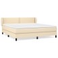 vidaXL Boxspringbett mit Matratze Creme 180x200 cm Stoff vidaXL Boxspringbett mit Matratze Creme 180x200 cm Stoff