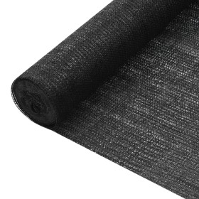 vidaXL Zaunblende Schwarz 1,8x10 m HDPE 75 g/m² 