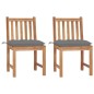 vidaXL Gartenstühle 2 Stk. mit Kissen Massivholz Teak vidaXL Gartenstühle 2 Stk. mit Kissen Massivholz Teak