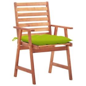 vidaXL Garten-Essstühle 2 Stk. mit Kissen Massivholz Akazie 