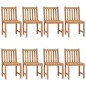 vidaXL Gartenstühle 8 Stk. mit Kissen Massivholz Teak vidaXL Gartenstühle 8 Stk. mit Kissen Massivholz Teak