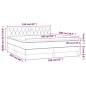 vidaXL Boxspringbett mit Matratze & LED Creme 160x200 cm Stoff