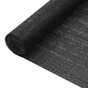 vidaXL Zaunblende Schwarz 1x10 m HDPE 75 g/m² 