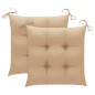 vidaXL Schaukelstuhl mit Beige Kissen Massivholz Teak vidaXL Schaukelstuhl mit Beige Kissen Massivholz Teak