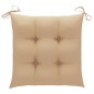 vidaXL Schaukelstuhl mit Beige Kissen Massivholz Teak vidaXL Schaukelstuhl mit Beige Kissen Massivholz Teak