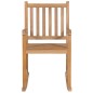 vidaXL Schaukelstuhl mit Beige Kissen Massivholz Teak vidaXL Schaukelstuhl mit Beige Kissen Massivholz Teak